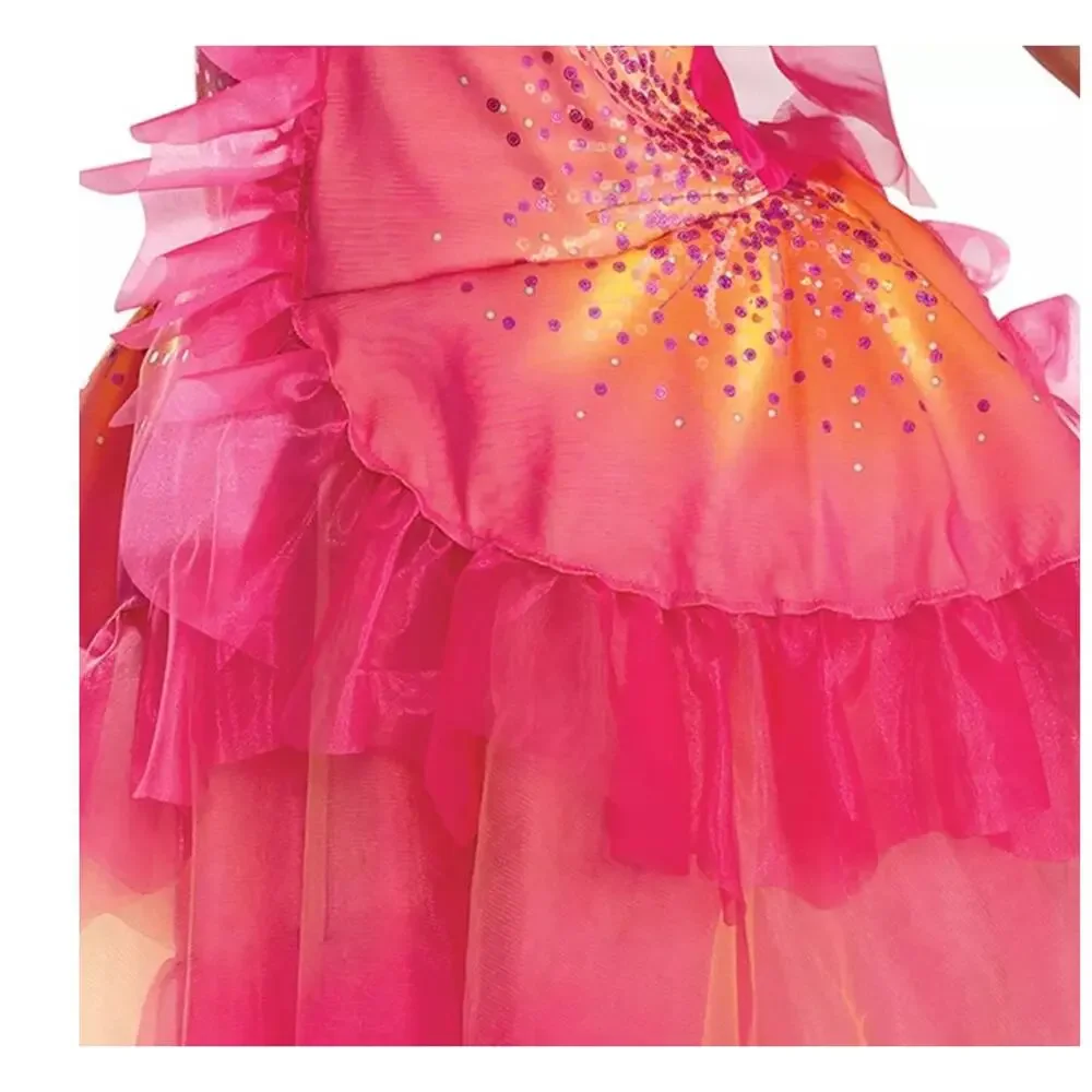 NBCUniversal Girls' S 4-6x Wicked the Musical Glinda Upland Oz Dust Costume Pink